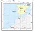 Мурсия на карте Испании