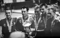 Команда рапиристов СССР (Юрий Сисикин, Марк Мидлер, Герман Свешников, Виктор Жданович и Юрий Шаров) с золотыми медалями. Токио. 1964