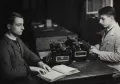 Урок для слепых на пишущей машинке с использованием шрифта Брайля. Париж. Конец 1940-х гг.