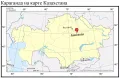 Караганда на карте Казахстана