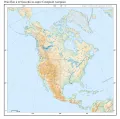Река Пис и её бассейн на карте Северной Америки