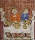 Король Римский Вацлав IV и император Карл IV принимают дары от парижан