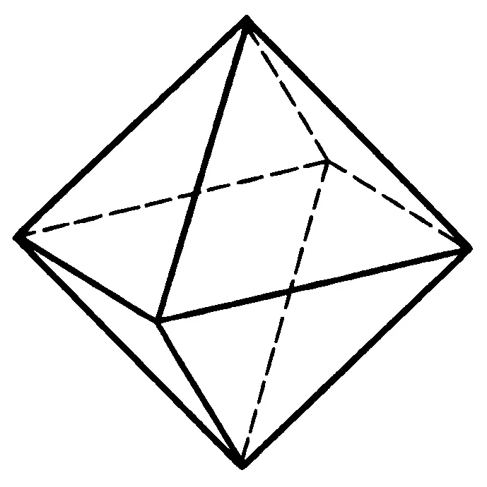 Октаэдр 8 6. Многогранник октаэдр. Правильные многогранники октаэдр. Октаэдр стереометрия. Правильный октаэдр вид грани.