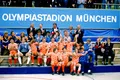 Сборная Нидерландов празднует победу на чемпионате Европы по футболу. Олимпийский стадион, Мюнхен. 1988