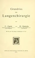Grundriss der Lungenchirurgie