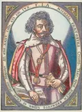 Портрет Михаэля Преториуса. Гравюра из книги М. Преториуса «Musae Sioniae». Вольфенбюттель, 1606.