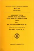 Religious texts of the oral tradition from Western New-Guinea (Irian Jaya)