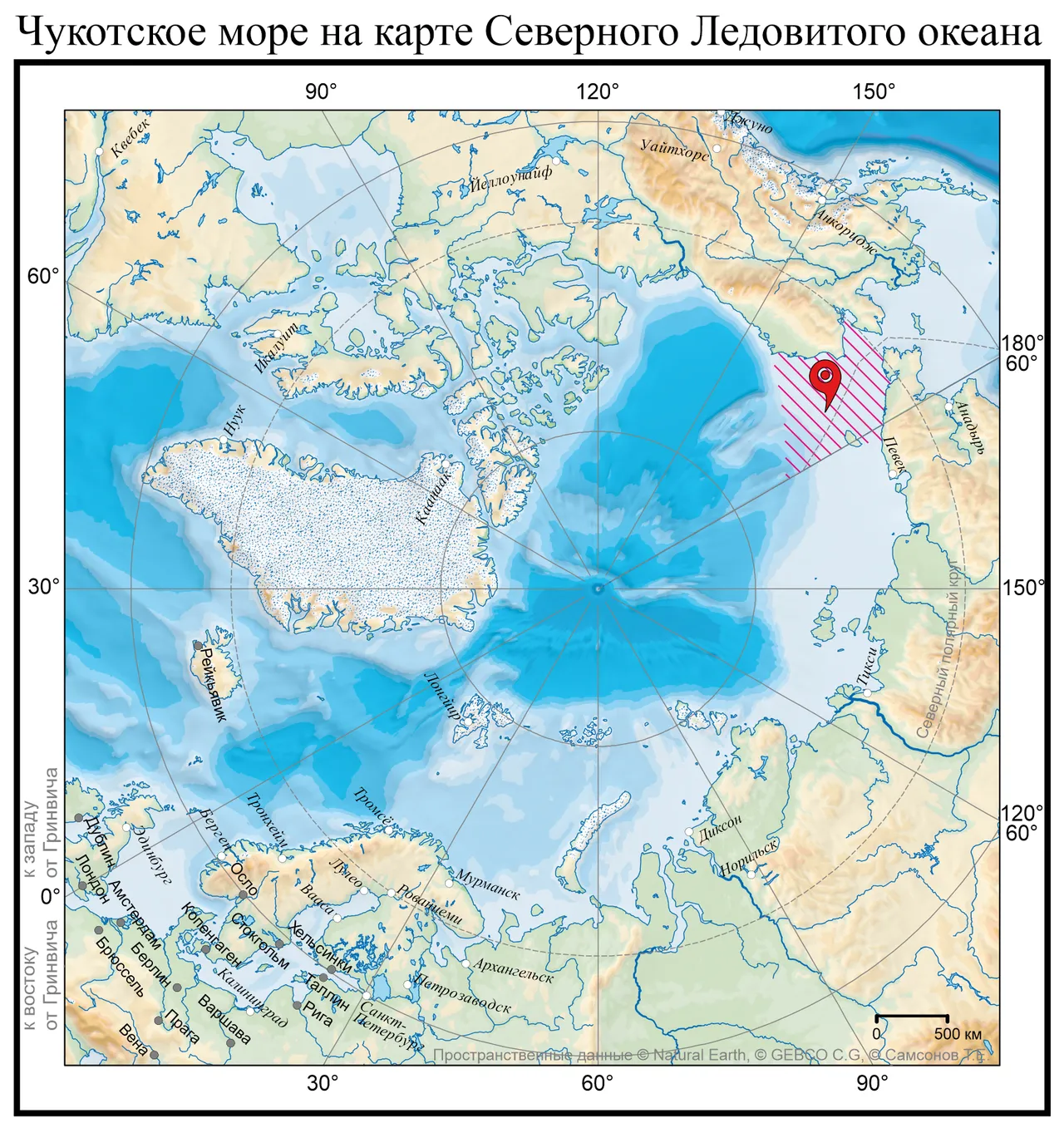 карта северных морей россии