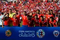 Сборная Чили перед финалом Кубка Америки по футболу. Национальный стадион, Сантьяго (Чили). 2015