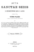 «E supremi apostolatus» : epistola encyclica