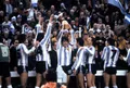 Игроки сборной Аргентины празднуют победу на чемпионате мира по футболу. Буэнос-Айрес. 1978
