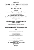 Ancient Laws and Institutes of England