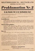 Proklamation Nr. 2 verkündete der Oberkommandierende der US-Streitkräfte, General Dwight D. Eisenhower