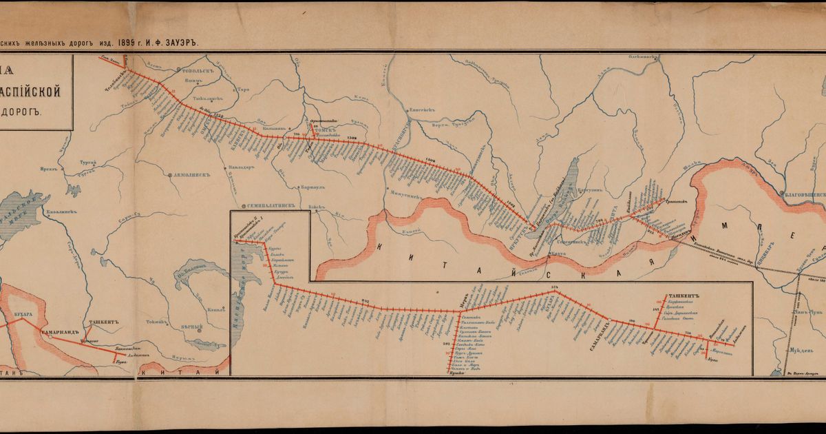 Закаспийская железная дорога карта