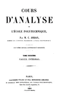 Cours d'analyse de l'école polytechnique